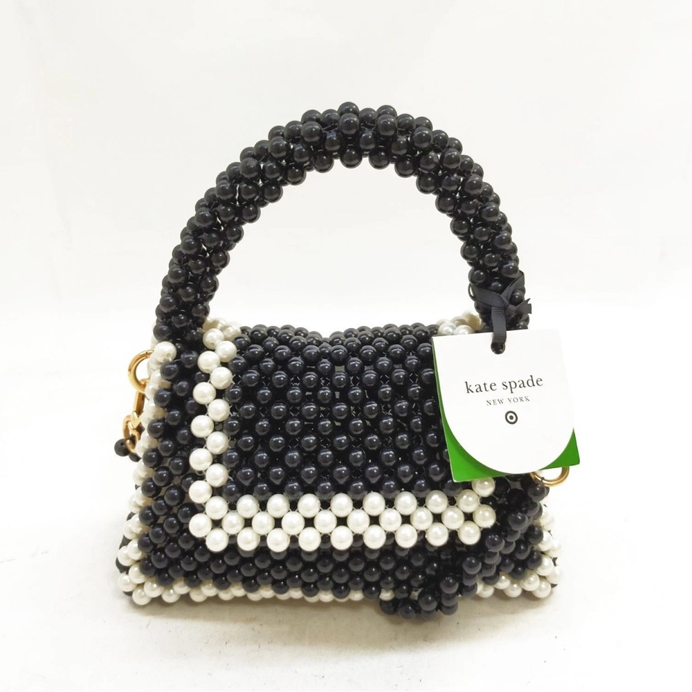 Kate Spade Black and White Beaded Mini Bag